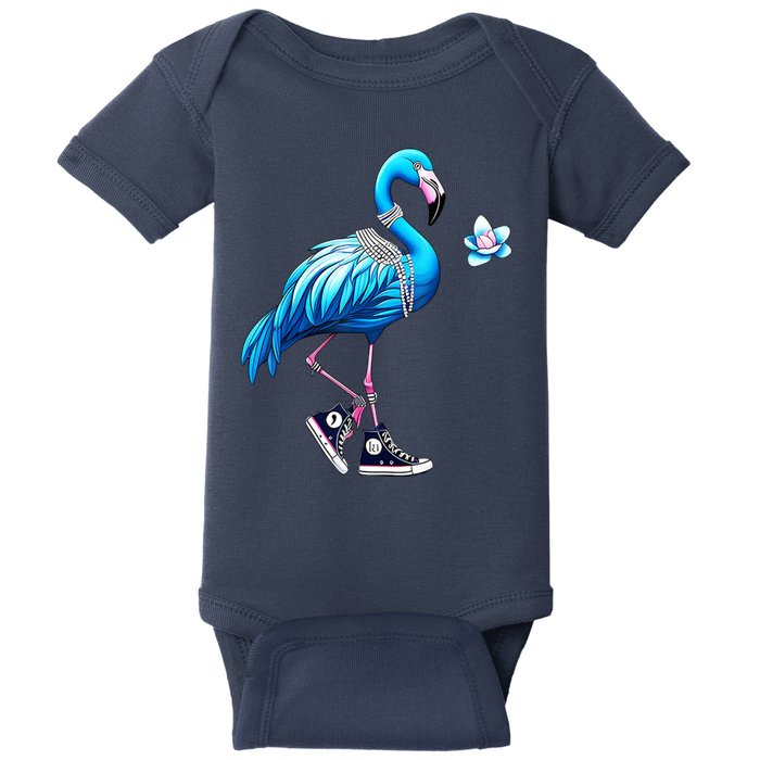 Flamingo Chucks And Pearls Kamala Harris 2024 Baby Bodysuit