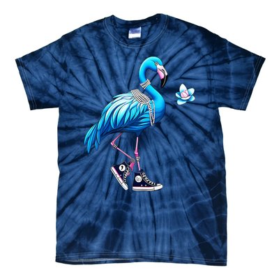 Flamingo Chucks And Pearls Kamala Harris 2024 Tie-Dye T-Shirt