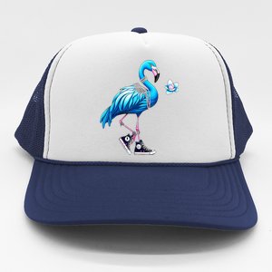 Flamingo Chucks And Pearls Kamala Harris 2024 Trucker Hat