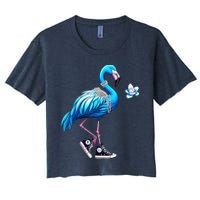 Flamingo Chucks And Pearls Kamala Harris 2024 Women's Crop Top Tee