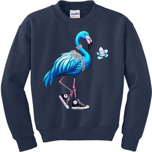 Flamingo Chucks And Pearls Kamala Harris 2024 Kids Sweatshirt