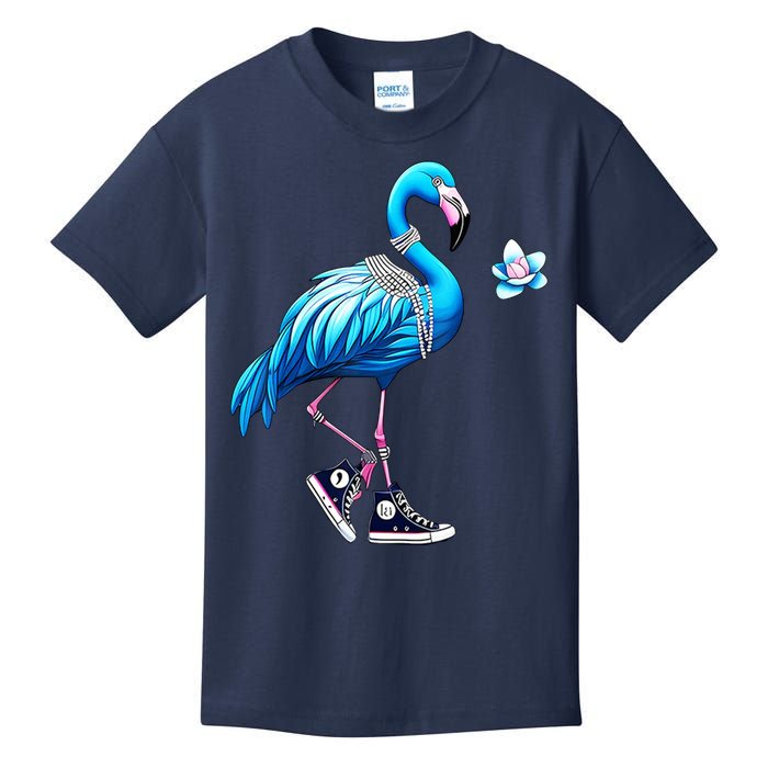 Flamingo Chucks And Pearls Kamala Harris 2024 Kids T-Shirt