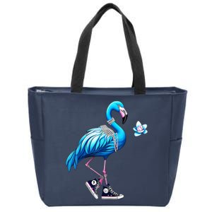 Flamingo Chucks And Pearls Kamala Harris 2024 Zip Tote Bag