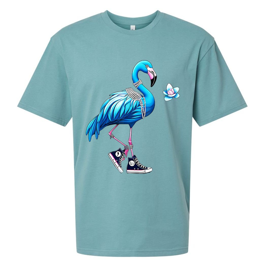 Flamingo Chucks And Pearls Kamala Harris 2024 Sueded Cloud Jersey T-Shirt