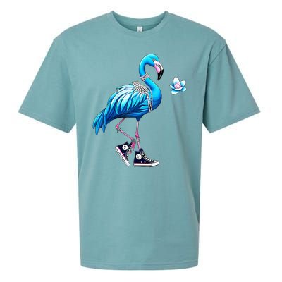 Flamingo Chucks And Pearls Kamala Harris 2024 Sueded Cloud Jersey T-Shirt