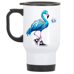 Flamingo Chucks And Pearls Kamala Harris 2024 Stainless Steel Travel Mug