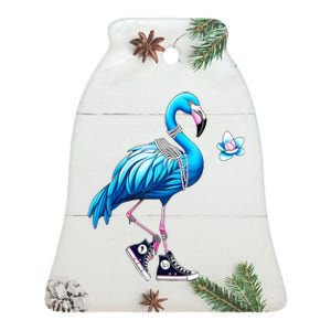 Flamingo Chucks And Pearls Kamala Harris 2024 Ceramic Bell Ornament