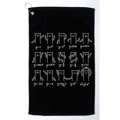 Funny Cat And Math Cat And Algebra Lover Cat Gift Golf Towel