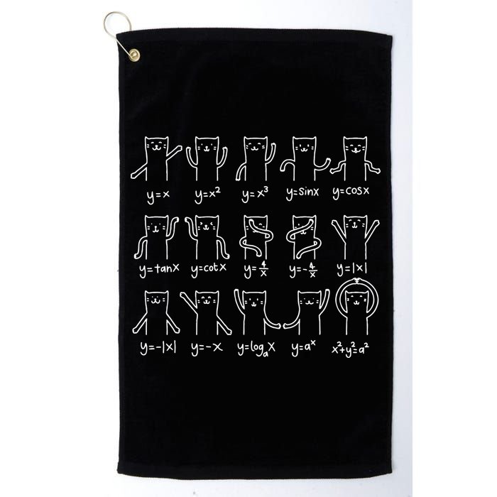 Funny Cat And Math Cat And Algebra Lover Cat Gift Golf Towel
