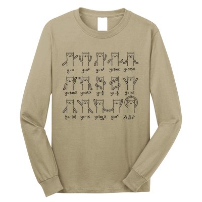 Funny Cat And Math Cat And Algebra Lover Cat Long Sleeve Shirt