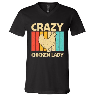 Funny Chicken Art For Women Mom Chicken Farmer Poultry Lover V-Neck T-Shirt