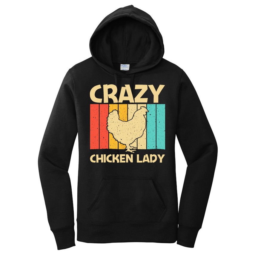 Funny Chicken Art For Women Mom Chicken Farmer Poultry Lover Women's Pullover Hoodie