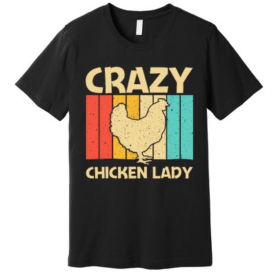 Funny Chicken Art For Women Mom Chicken Farmer Poultry Lover Premium T-Shirt