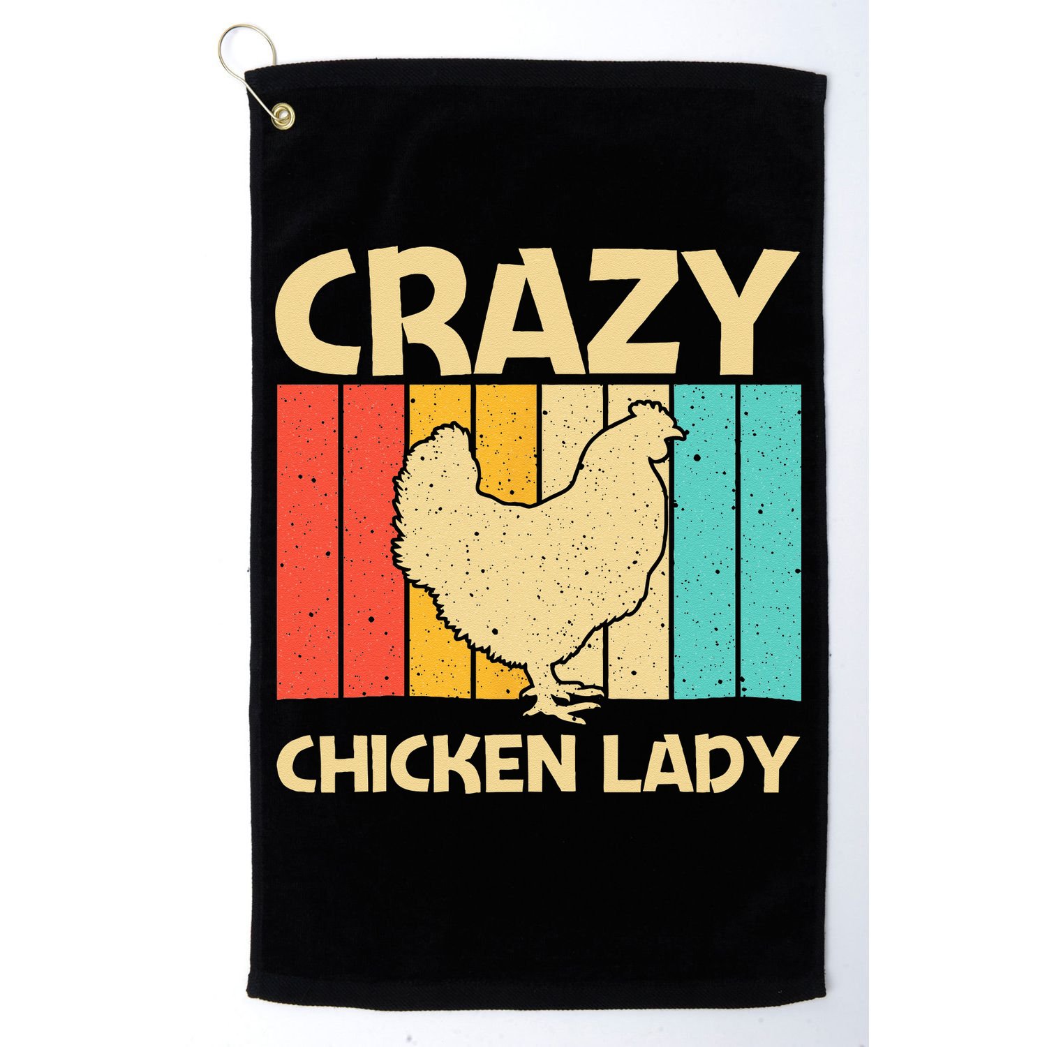 Funny Chicken Art For Women Mom Chicken Farmer Poultry Lover Golf Towel