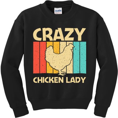 Funny Chicken Art For Women Mom Chicken Farmer Poultry Lover Kids Sweatshirt