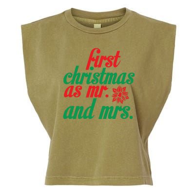 First Christmas As Mr And Mrs Garment-Dyed Women's Muscle Tee