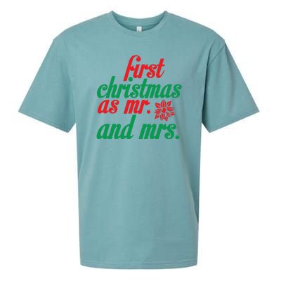 First Christmas As Mr And Mrs Sueded Cloud Jersey T-Shirt