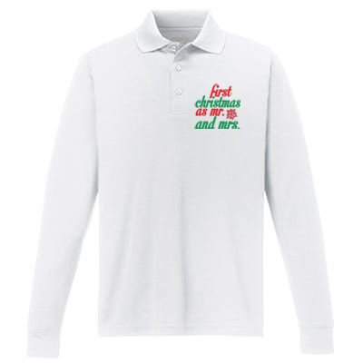 First Christmas As Mr And Mrs Performance Long Sleeve Polo