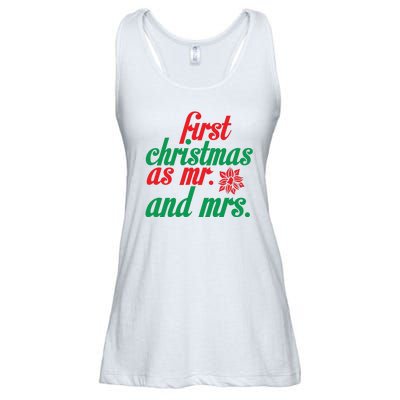 First Christmas As Mr And Mrs Ladies Essential Flowy Tank