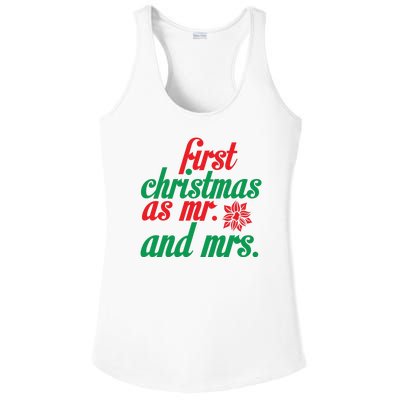 First Christmas As Mr And Mrs Ladies PosiCharge Competitor Racerback Tank