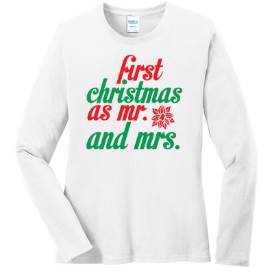 First Christmas As Mr And Mrs Ladies Long Sleeve Shirt