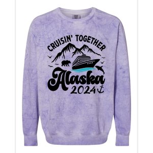 Family Cruise Alaska Together 2024 Matching Family Vacation Cute Gift Colorblast Crewneck Sweatshirt