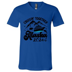 Family Cruise Alaska Together 2024 Matching Family Vacation Cute Gift V-Neck T-Shirt