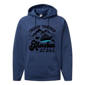 Family Cruise Alaska Together 2024 Matching Family Vacation Cute Gift Performance Fleece Hoodie