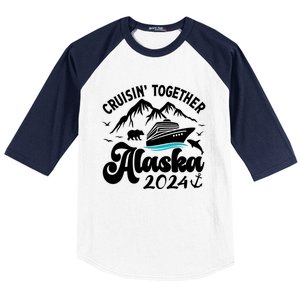 Family Cruise Alaska Together 2024 Matching Family Vacation Cute Gift Baseball Sleeve Shirt