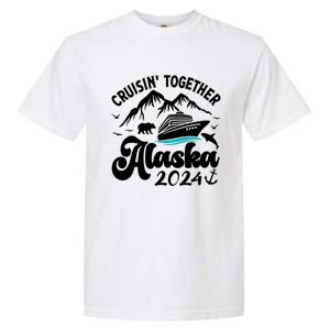 Family Cruise Alaska Together 2024 Matching Family Vacation Cute Gift Garment-Dyed Heavyweight T-Shirt