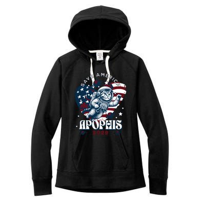 Funny Cat Astronaut Asteroid 99942 Apophis 2029 Cute Gift Women's Fleece Hoodie