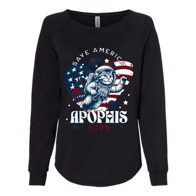 Funny Cat Astronaut Asteroid 99942 Apophis 2029 Cute Gift Womens California Wash Sweatshirt