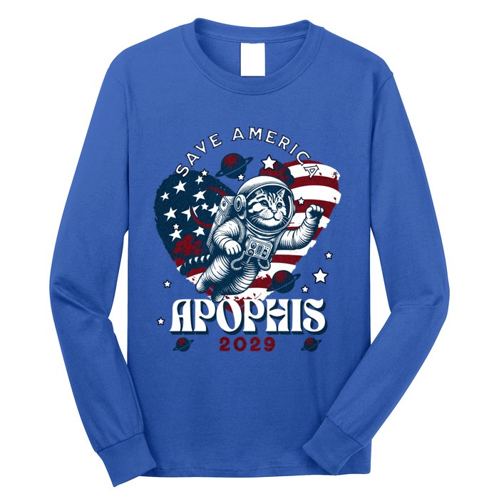 Funny Cat Astronaut Asteroid 99942 Apophis 2029 Cute Gift Long Sleeve Shirt