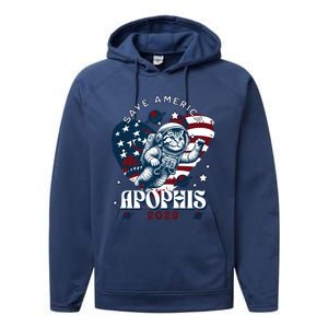 Funny Cat Astronaut Asteroid 99942 Apophis 2029 Cute Gift Performance Fleece Hoodie