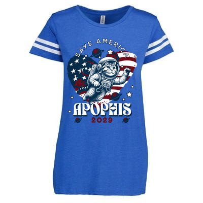 Funny Cat Astronaut Asteroid 99942 Apophis 2029 Cute Gift Enza Ladies Jersey Football T-Shirt