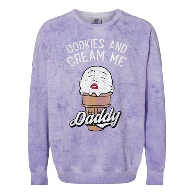 Funny Cookies And Cream Me Halloween Daddy Lazy Humor Horror Colorblast Crewneck Sweatshirt