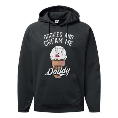 Funny Cookies And Cream Me Halloween Daddy Lazy Humor Horror Performance Fleece Hoodie