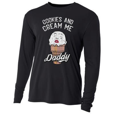 Funny Cookies And Cream Me Halloween Daddy Lazy Humor Horror Cooling Performance Long Sleeve Crew