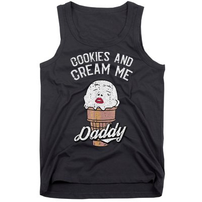 Funny Cookies And Cream Me Halloween Daddy Lazy Humor Horror Tank Top