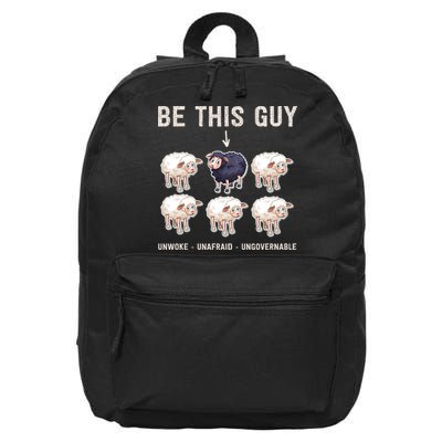 Funny Conservative Anti Woke Politically Incorrect 16 in Basic Backpack