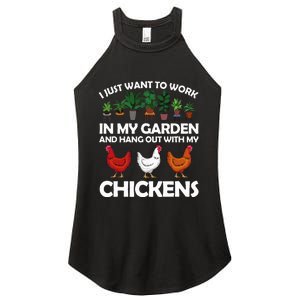 Funny Chicken Art For Gardening Chicken Lover Women's Perfect Tri Rocker Tank