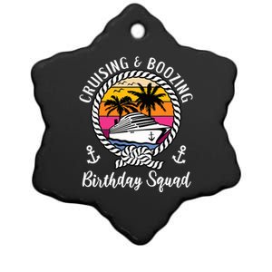 Funny Cruising and Boozing Birthday Cruise Birthday Squad Ceramic Star Ornament