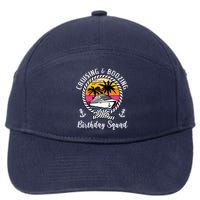 Funny Cruising and Boozing Birthday Cruise Birthday Squad 7-Panel Snapback Hat