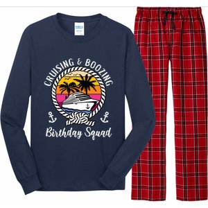 Funny Cruising and Boozing Birthday Cruise Birthday Squad Long Sleeve Pajama Set