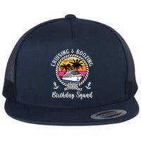 Funny Cruising and Boozing Birthday Cruise Birthday Squad Flat Bill Trucker Hat