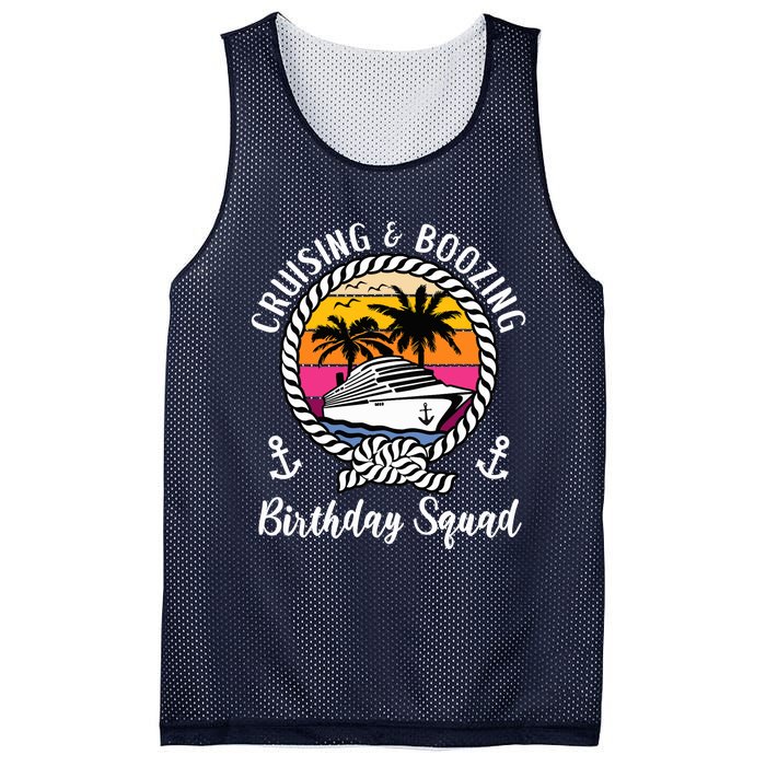 Funny Cruising and Boozing Birthday Cruise Birthday Squad Mesh Reversible Basketball Jersey Tank