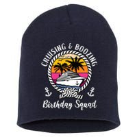 Funny Cruising and Boozing Birthday Cruise Birthday Squad Short Acrylic Beanie