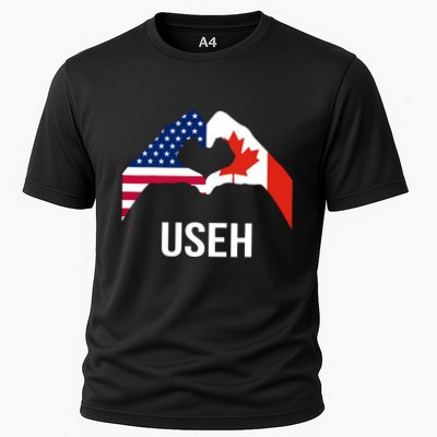 Funny Canada American Flag Us Eh Performance Shirt