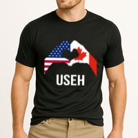 Funny Canada American Flag Us Eh Cooling Performance Crew T-Shirt