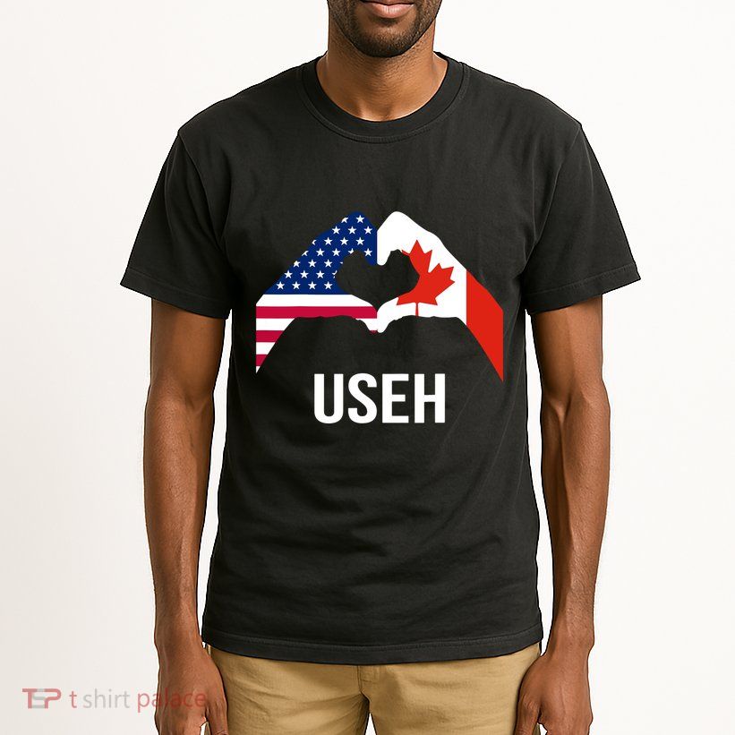Funny Canada American Flag Us Eh Tall T-Shirt